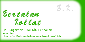 bertalan kollat business card